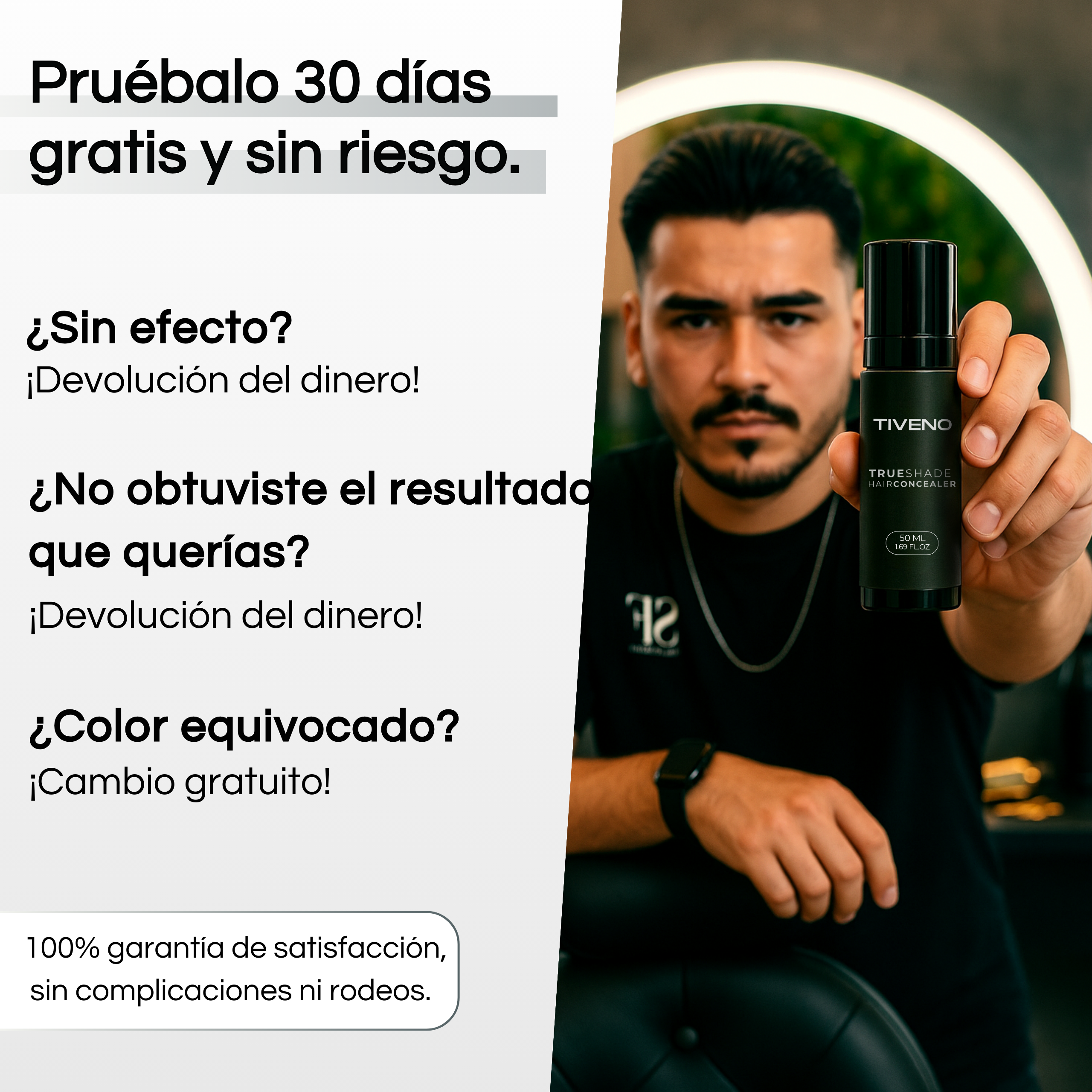 TrueShade™ - Cubre la caída del pelo hasta por 7 días seguidos. Natural y totalmente invisible