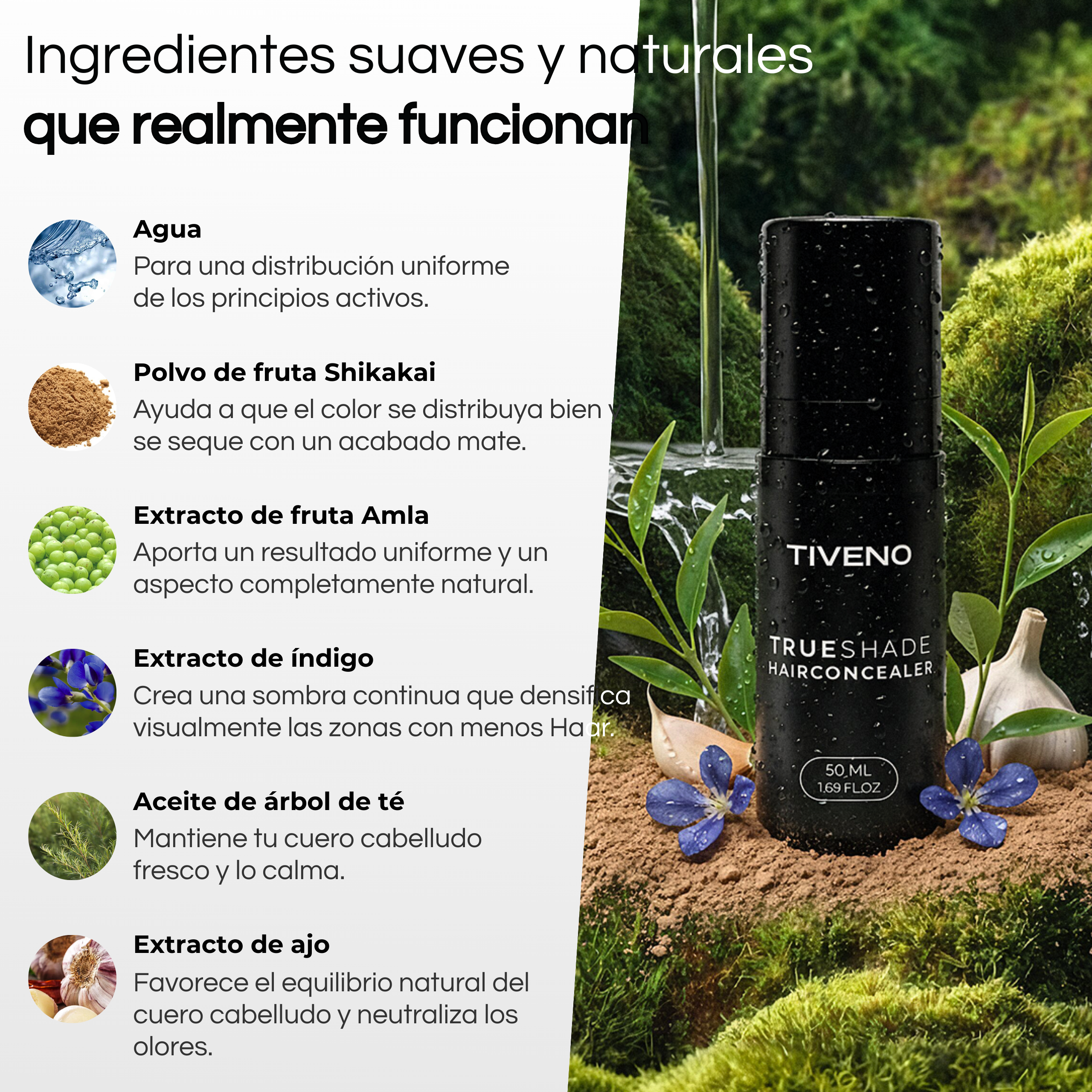 TrueShade™ - Cubre la caída del pelo hasta por 7 días seguidos. Natural y totalmente invisible
