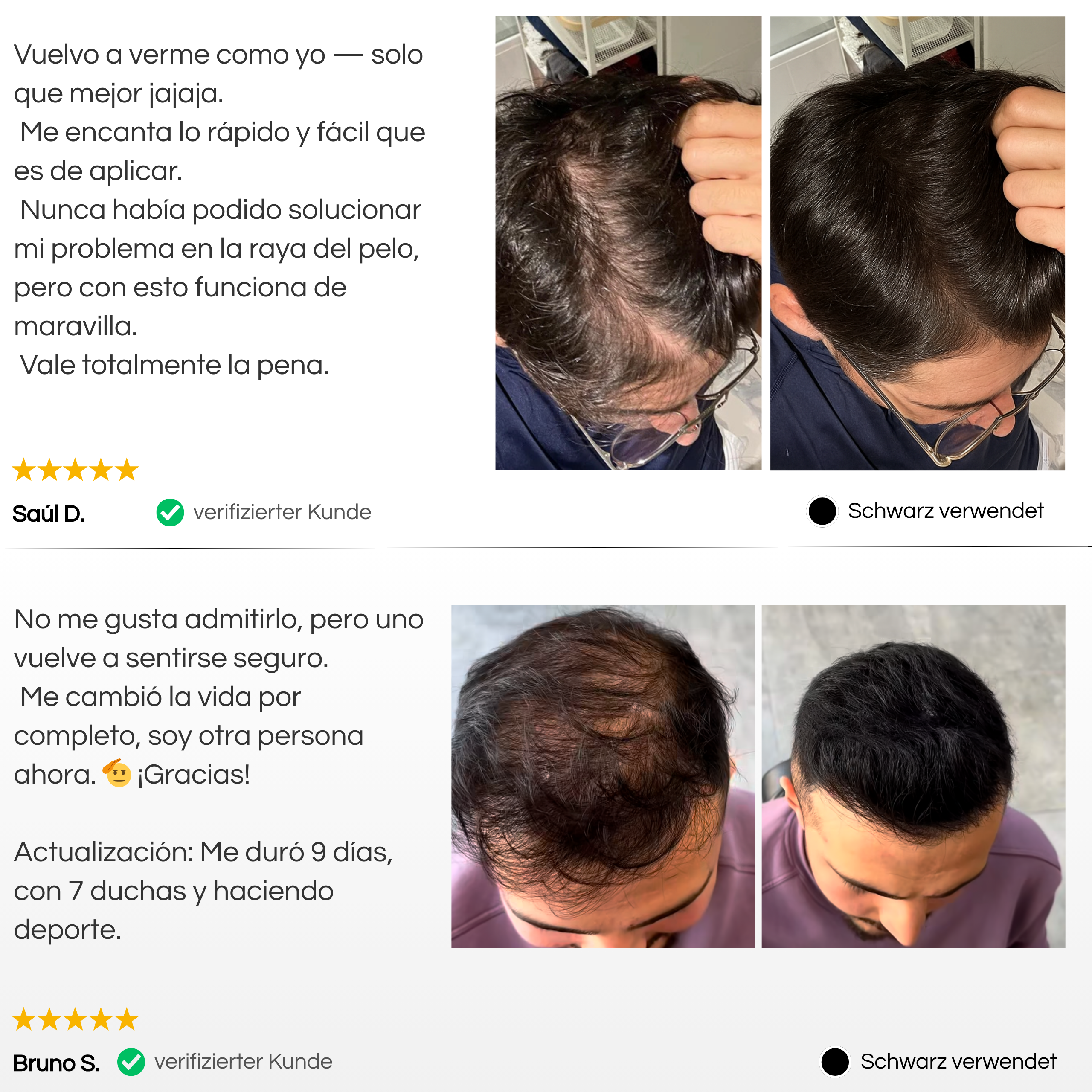 TrueShade™ - Cubre la caída del pelo hasta por 7 días seguidos. Natural y totalmente invisible