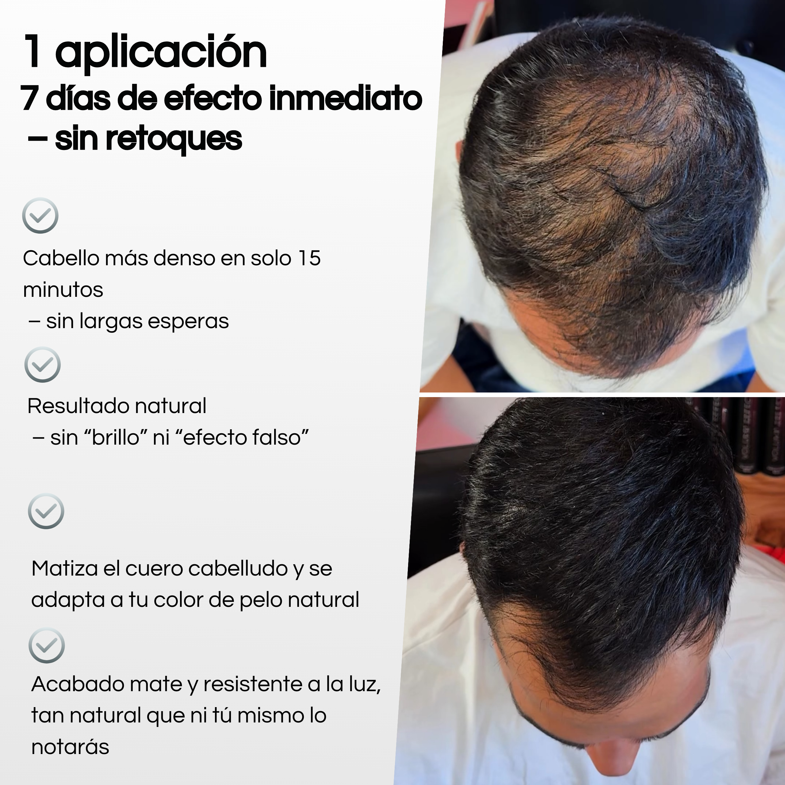 TrueShade™ - Cubre la caída del pelo hasta por 7 días seguidos. Natural y totalmente invisible
