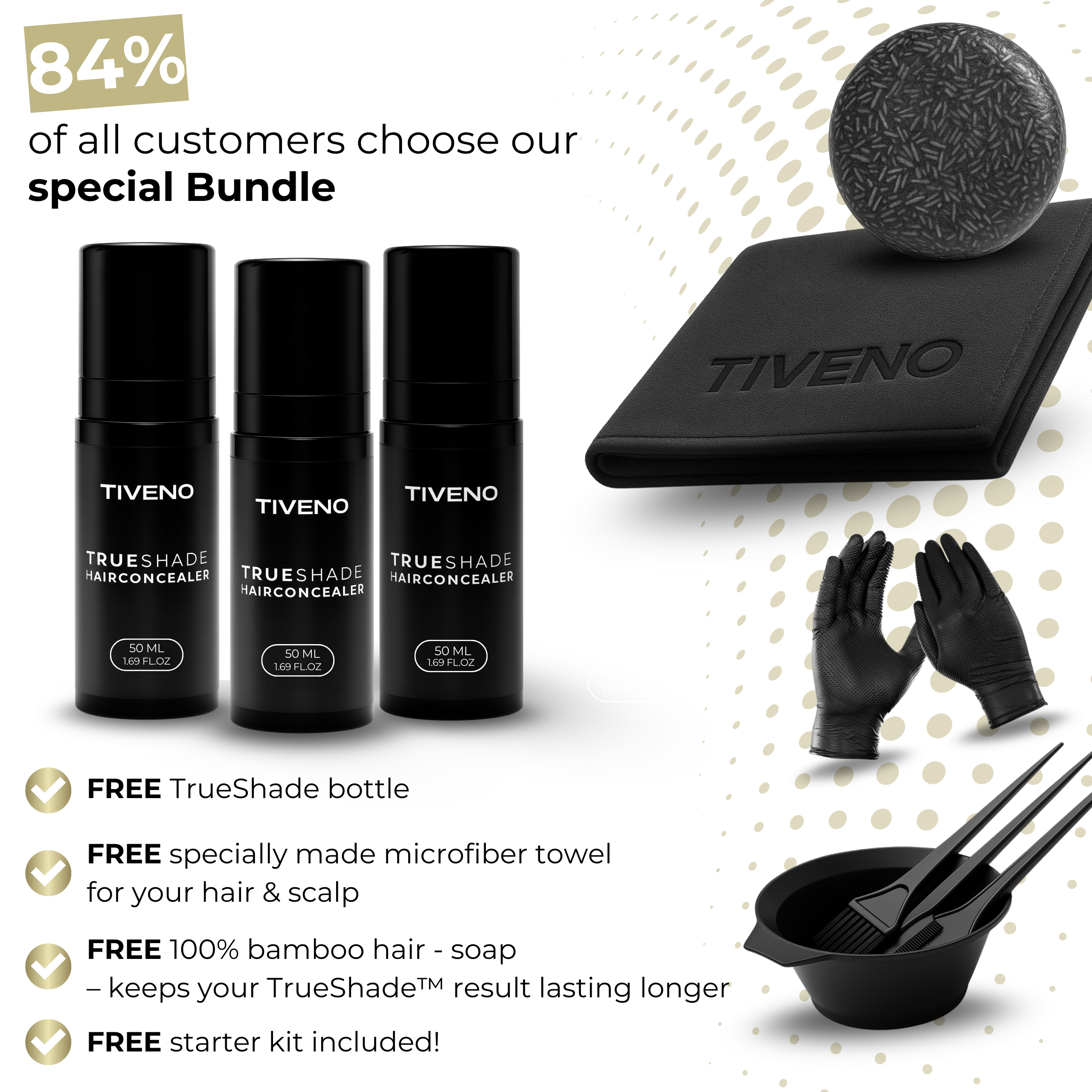 TrueShade™ –  for naturally fuller looking hair - lasts for 7 days straight