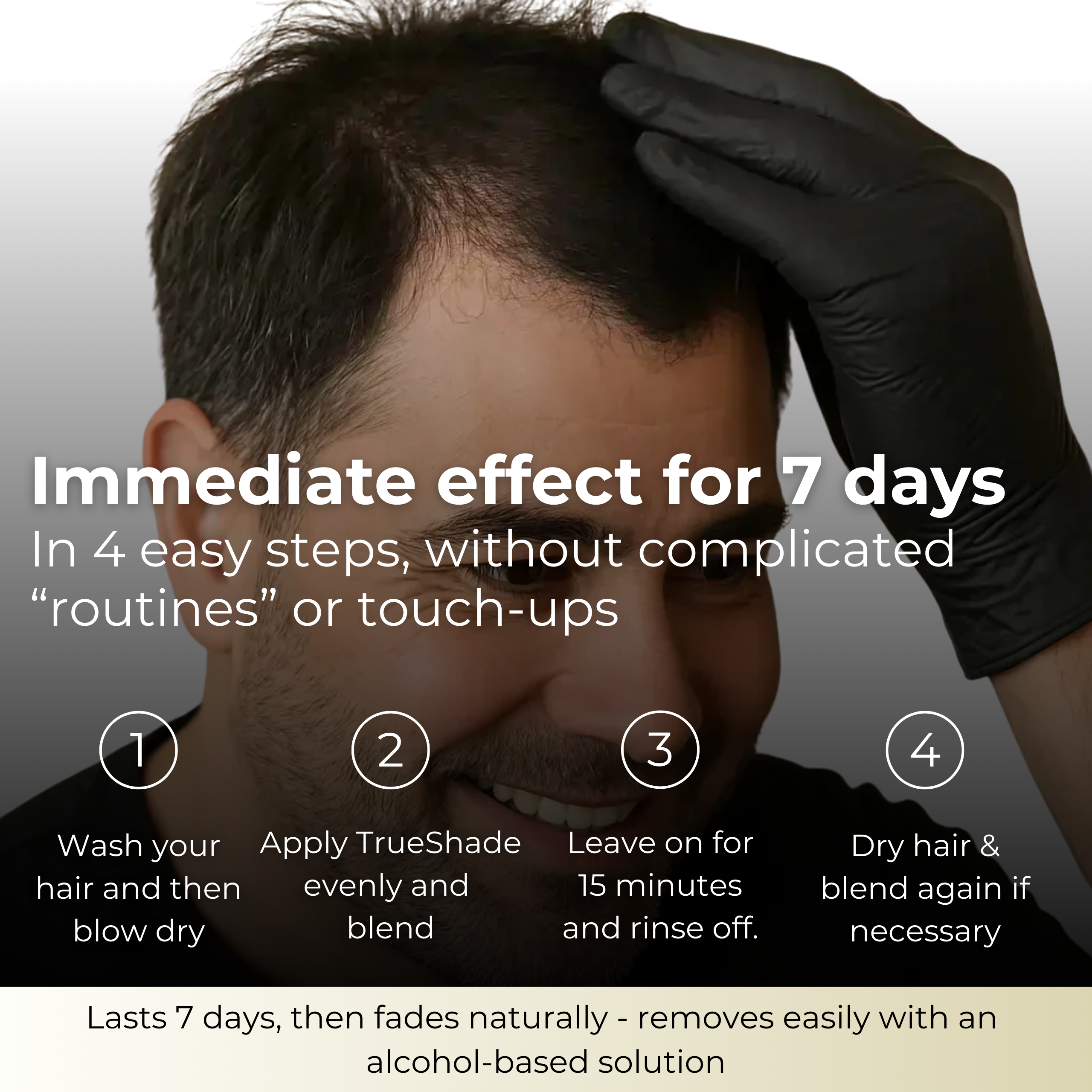 TrueShade™ –  for naturally fuller looking hair - lasts for 7 days straight