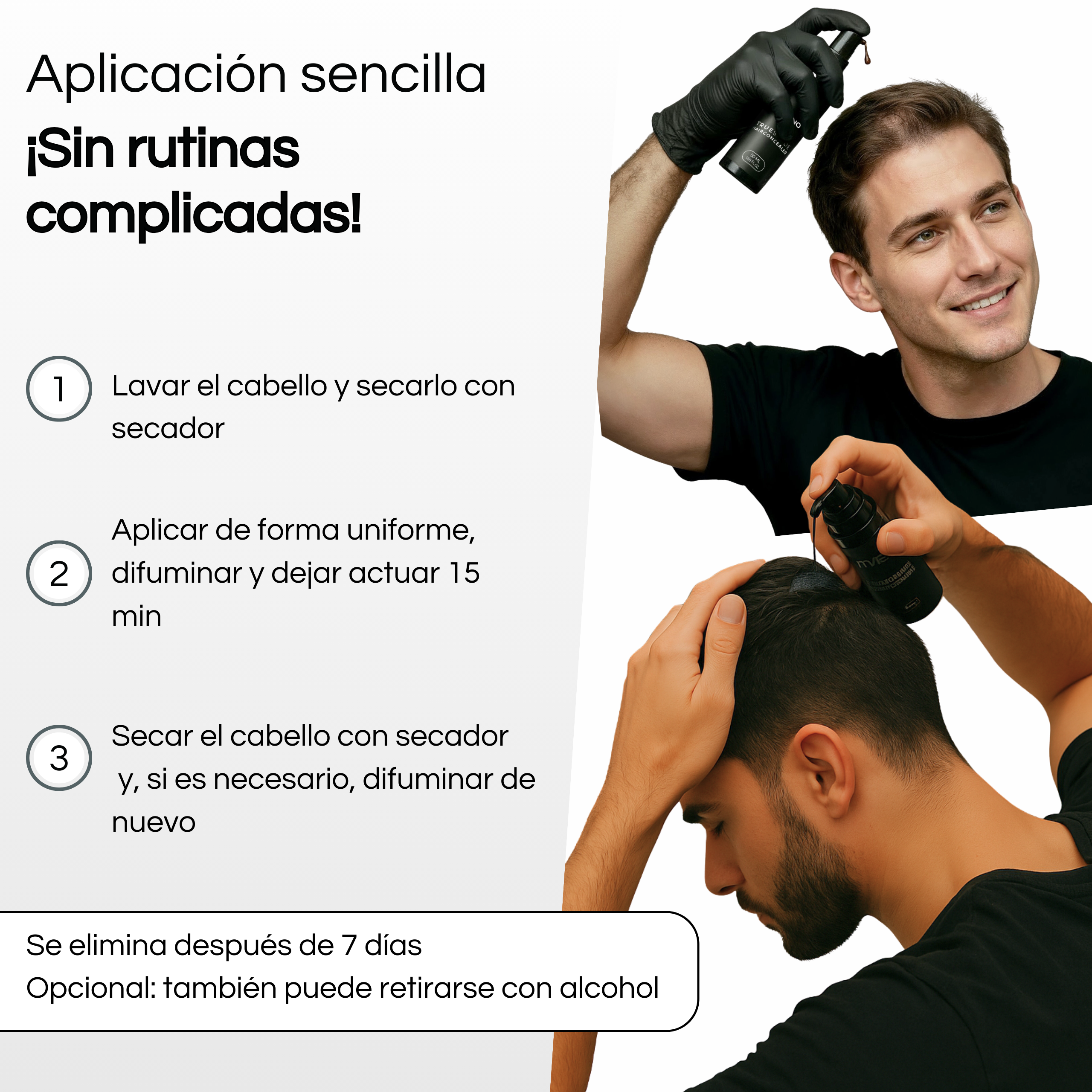TrueShade™ - Cubre la caída del pelo hasta por 7 días seguidos. Natural y totalmente invisible