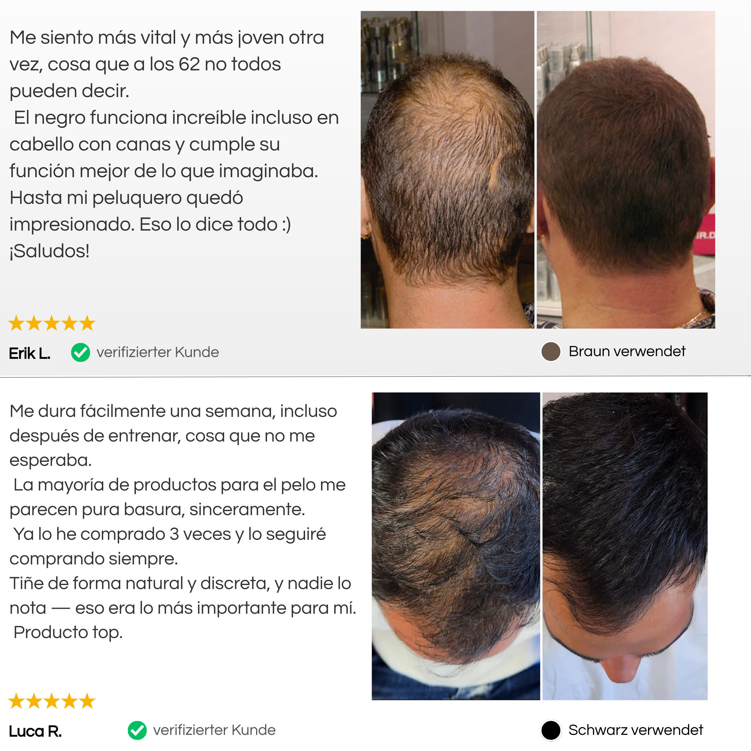 TrueShade™ - Cubre la caída del pelo hasta por 7 días seguidos. Natural y totalmente invisible